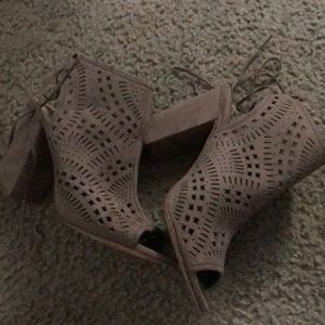 Forever 21 cutout peep toe booties